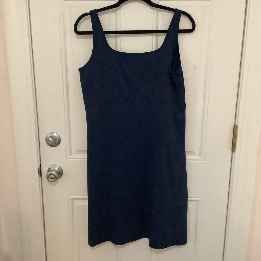 Classic Navy Sleeveless A-Line Dress